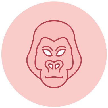 Goril. Web simgesi vektör illüstrasyonu