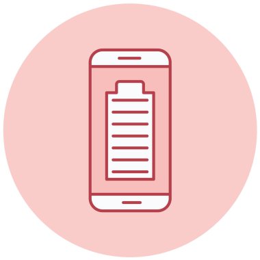 Cep telefonu simgesi, vektör illüstrasyonu