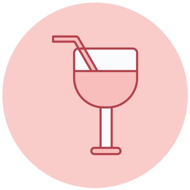 Kokteyl. Web simgesi basit tasarım