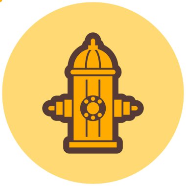 Yangın musluğu simgesi. Web için gaz söndürücü vektör simgelerinin basit bir gösterimi