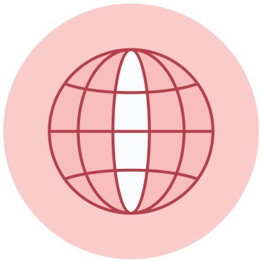 Küre. Web simgesi basit illüstrasyon