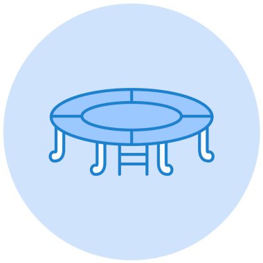 trambolin simgesi, basit tasarım vektör çizimi