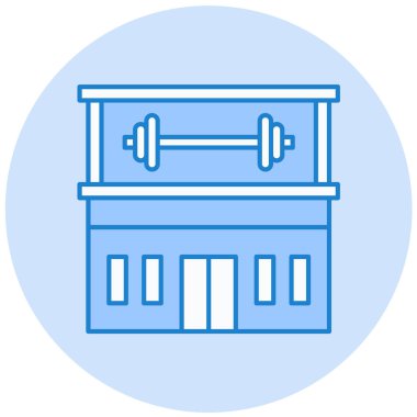 spor salonu simge vektör çizim