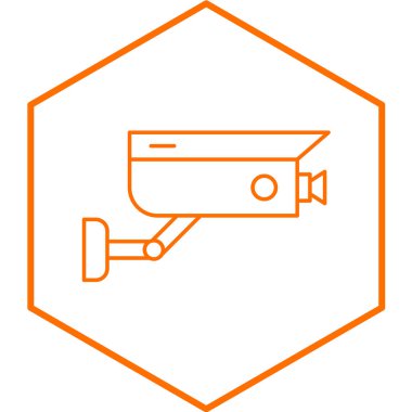 Kapalı devre kamera simgesi. güvenlik sistemi sembolü.