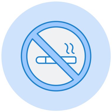 sigara içen modern simge vektör çizimi yok