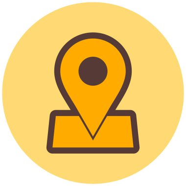 Harita iğnesi. Basit resimleme