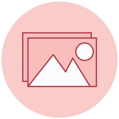 fotoğraf galerisi simgesi, vektör illüstrasyonu