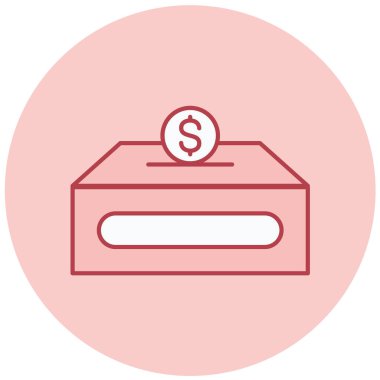 Para için. Web simgesi basit illüstrasyon