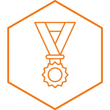 Madalya ikonu. Web için ödül vektör simgelerinin özet çizimi