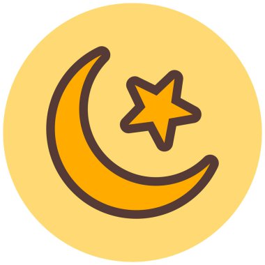 Ay. Web simgesi basit illüstrasyon