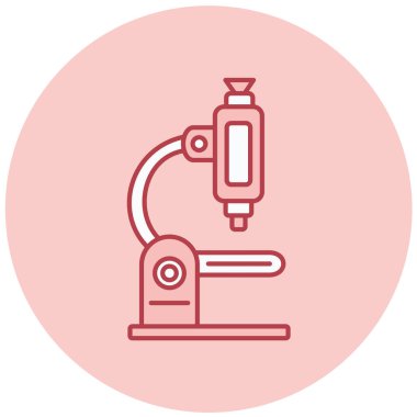 Mikroskop. Web simgesi basit illüstrasyon