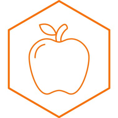 elma ikonu vektör illüstrasyonu