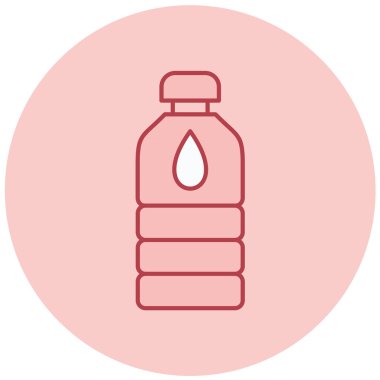 Su şişesi. Basit resimleme