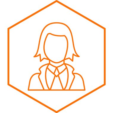 Moda Biçimli Avatar Simgesi İzole Arkaplan