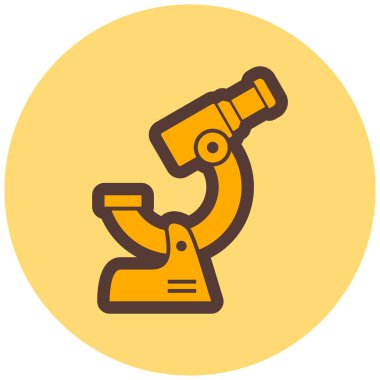 vektör mikroskobu düz simgesi