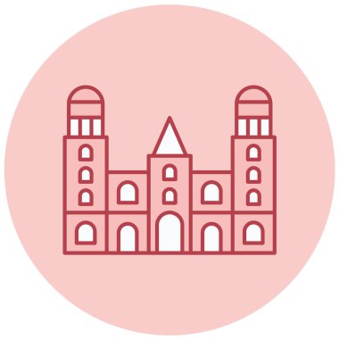 Şato. Web simgesi basit illüstrasyon