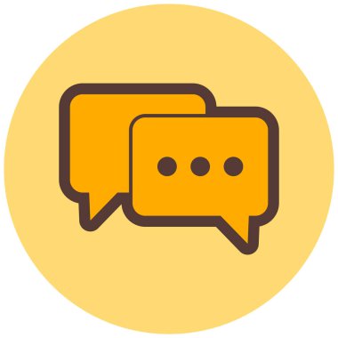 Konuş. Web simgesi basit illüstrasyon