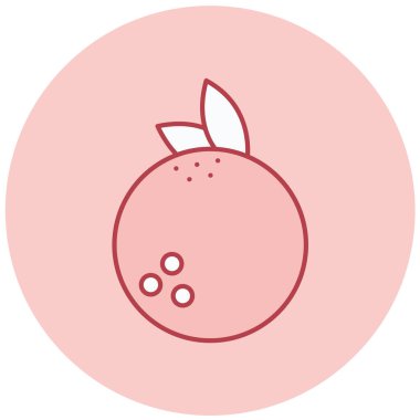 Turuncu. Web simgesi basit illüstrasyon