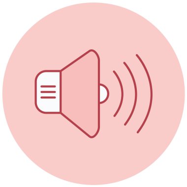 Ses. Web simgesi basit illüstrasyon