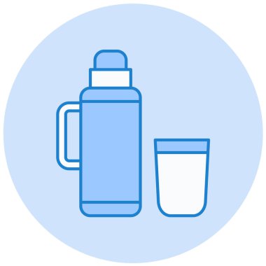 Bir şişe simgesinin vektör illüstrasyonu