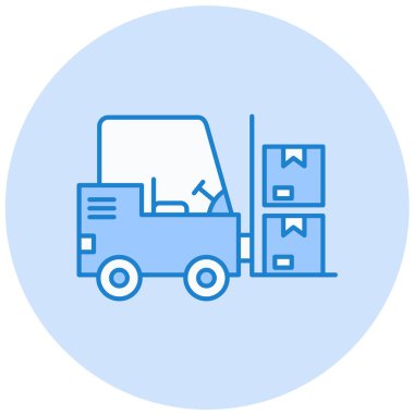 Teslimat. Web simgesi basit illüstrasyon