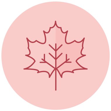 Akçaağaç yaprağı simge vektör çizim