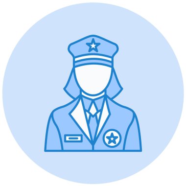 Bir polis memurunun vektör çizimi