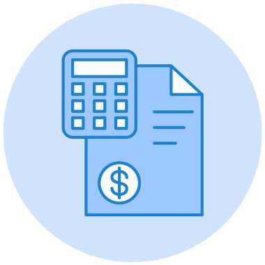 Muhasebe. Web simgesi basit illüstrasyon