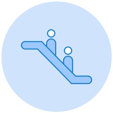 Yürüyen merdiven. Web simgesi basit illüstrasyon