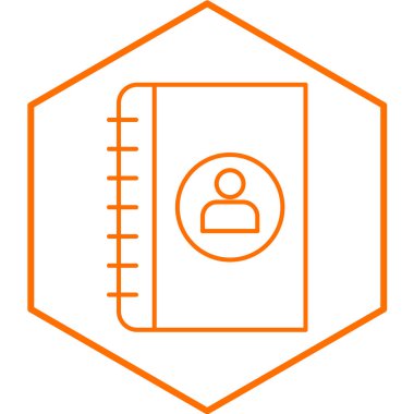 Kişi Kitabı simgesinin vektör illüstrasyonu