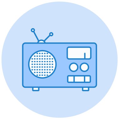 Radyo. Web simgesi basit tasarım