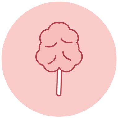 Beyin. Web simgesi basit illüstrasyon