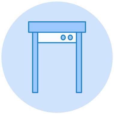 Masa. Web simgesi basit illüstrasyon