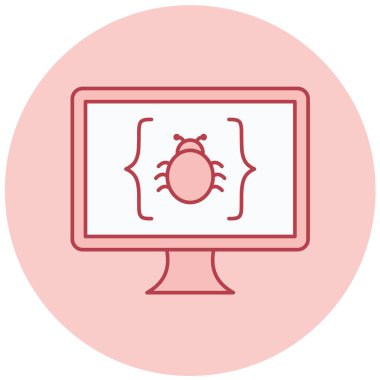 Virüs. Web simgesi basit tasarım