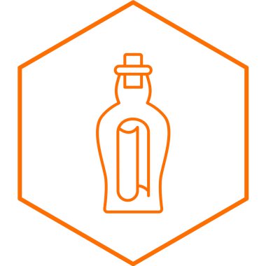 Moda tarzı izole edilmiş arka planda Leter şişe simgesi