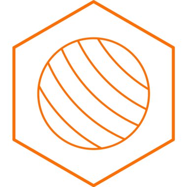 Topa uygun ikon. Web için voleybol çember vektör simgelerinin özet çizimi 