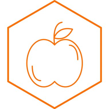elma ikonu vektör illüstrasyonu