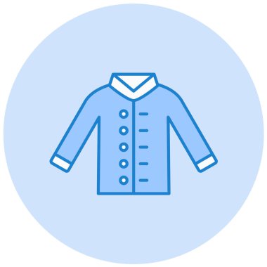 Ceket simgesi, vektör illüstrasyonu