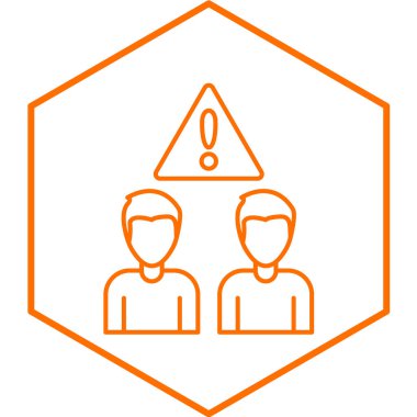 Kalabalıktan Uzak durma simgesinin vektör illüstrasyonu