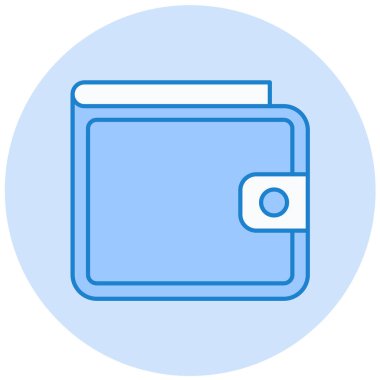 Cüzdan. Web simgesi basit illüstrasyon