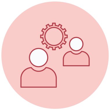 İnsan kaynakları simgesi, vektör illüstrasyonu