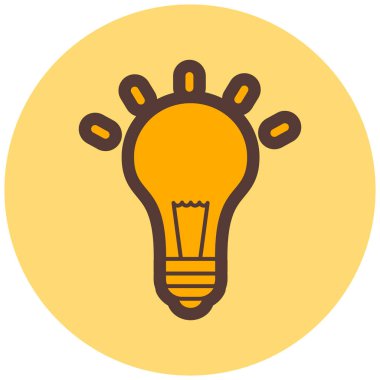 Ampul. Web simgesi basit illüstrasyon