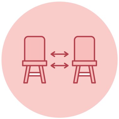 Sandalyeler. Web simgesi basit illüstrasyon