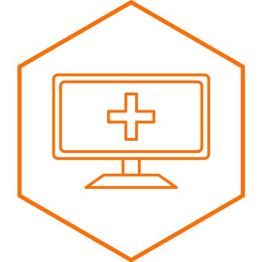 Modern bilgisayar simgesinin vektör illüstrasyonu