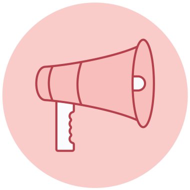 Megafon. Web simgesi basit illüstrasyon