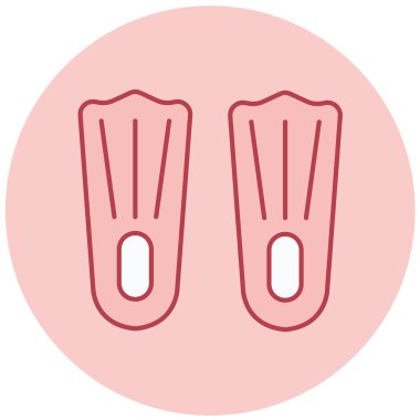 Yüzgeçler. Web simgesi basit tasarım