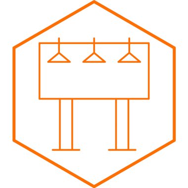 Billboard simgesinin vektör illüstrasyonu