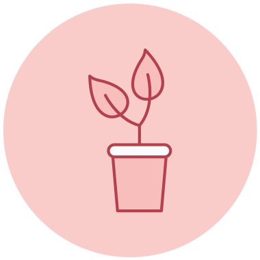 Bitki. Web simgesi basit illüstrasyon