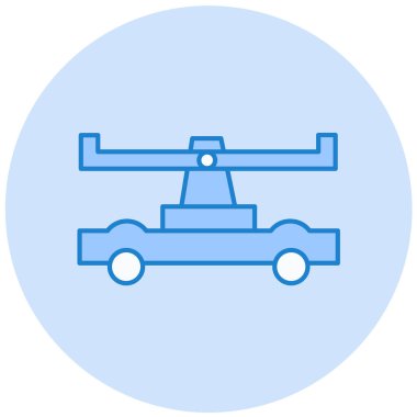 Bir araba simgesinin vektör illüstrasyonu