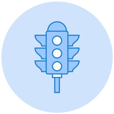 Trafik ışığı vektör çizgisi simgesi